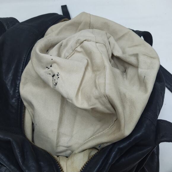 Tory Burch Black Soft Leather Double Handles Satchel Shoulder Bag W/ Mirror - Picture 11 of 16